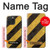 S2231 黄色と黒のラインハザードストライプ Yellow and Black Line Hazard Striped iPhone 15 Pro Max バックケース、フリップケース・カバー