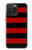 S2638 黒と赤のストライプ Black and Red Striped iPhone 15 Pro Max バックケース、フリップケース・カバー