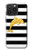 S2882 黒と白のストライプ ゴールドドルフィン Black and White Striped Gold Dolphin iPhone 15 Pro Max バックケース、フリップケース・カバー