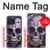 S3582 紫の頭蓋骨 Purple Sugar Skull iPhone 15 Pro Max バックケース、フリップケース・カバー