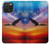 S3841 白頭ワシ カラフルな空 Bald Eagle Flying Colorful Sky iPhone 15 Pro Max バックケース、フリップケース・カバー