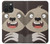 S3855 ナマケモノの顔の漫画 Sloth Face Cartoon iPhone 15 Pro Max バックケース、フリップケース・カバー