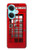 S0058 ロンドン〔イギリス〕の赤い電話ボックス Classic British Red Telephone Box OnePlus Nord CE3 バックケース、フリップケース・カバー