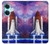 S3913 カラフルな星雲スペースシャトル Colorful Nebula Space Shuttle OnePlus Nord CE3 バックケース、フリップケース・カバー
