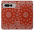 S3355 赤バンダナパターン Bandana Red Pattern Google Pixel Fold バックケース、フリップケース・カバー
