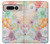 S3705 パステルフローラルフラワー Pastel Floral Flower Google Pixel Fold バックケース、フリップケース・カバー