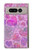 S3710 ピンクのラブハート Pink Love Heart Google Pixel Fold バックケース、フリップケース・カバー