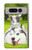 S3795 不機嫌子猫遊び心シベリアンハスキー犬ペイント Kitten Cat Playful Siberian Husky Dog Paint Google Pixel Fold バックケース、フリップケース・カバー