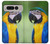 S3888 コンゴウインコの顔の鳥 Macaw Face Bird Google Pixel Fold バックケース、フリップケース・カバー