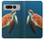 S3899 ウミガメ Sea Turtle Google Pixel Fold バックケース、フリップケース・カバー