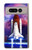 S3913 カラフルな星雲スペースシャトル Colorful Nebula Space Shuttle Google Pixel Fold バックケース、フリップケース・カバー