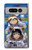 S3915 アライグマの女子 赤ちゃんナマケモノ宇宙飛行士スーツ Raccoon Girl Baby Sloth Astronaut Suit Google Pixel Fold バックケース、フリップケース・カバー