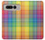 S3942 LGBTQ レインボーチェック柄タータンチェック LGBTQ Rainbow Plaid Tartan Google Pixel Fold バックケース、フリップケース・カバー