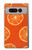 S3946 オレンジのシームレスなパターン Seamless Orange Pattern Google Pixel Fold バックケース、フリップケース・カバー