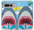 S3947 サメのヘリコプターの漫画 Shark Helicopter Cartoon Google Pixel Fold バックケース、フリップケース・カバー