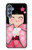 S3042 雛人形 着物桜 Japan Girl Hina Doll Kimono Sakura Samsung Galaxy M34 5G バックケース、フリップケース・カバー