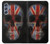 S3848 イギリスの旗の頭蓋骨 United Kingdom Flag Skull Samsung Galaxy M34 5G バックケース、フリップケース・カバー
