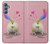 S3923 猫のお尻の虹のしっぽ Cat Bottom Rainbow Tail Samsung Galaxy M34 5G バックケース、フリップケース・カバー
