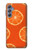 S3946 オレンジのシームレスなパターン Seamless Orange Pattern Samsung Galaxy M34 5G バックケース、フリップケース・カバー