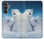 S0285 北極熊 北極 Polar Bear Family Arctic Samsung Galaxy S23 FE バックケース、フリップケース・カバー
