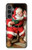 S1417 サンタクロースメリークリスマス Santa Claus Merry Xmas Samsung Galaxy S23 FE バックケース、フリップケース・カバー