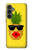S2443 楽しい パイナップルサングラス 接吻 Funny Pineapple Sunglasses Kiss Samsung Galaxy S23 FE バックケース、フリップケース・カバー