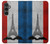 S2859 ヴィンテージフランスの旗エッフェル塔 Vintage France Flag Eiffel Tower Samsung Galaxy S23 FE バックケース、フリップケース・カバー