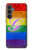 S2899 レインボーLGBTゲイプライド旗 Rainbow LGBT Gay Pride Flag Samsung Galaxy S23 FE バックケース、フリップケース・カバー