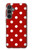S2951 赤の水玉 Red Polka Dots Samsung Galaxy S23 FE バックケース、フリップケース・カバー