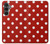 S2951 赤の水玉 Red Polka Dots Samsung Galaxy S23 FE バックケース、フリップケース・カバー