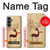 S3081 トナカイ Wooden Raindeer Graphic Printed Samsung Galaxy S23 FE バックケース、フリップケース・カバー