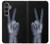 S3101 X線平和サイン手指 X-ray Peace Sign Fingers Samsung Galaxy S23 FE バックケース、フリップケース・カバー
