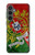 S3300 ポルトガルの旗ビンテージフットボールのグラフィック Portugal Flag Vintage Football Graphic Samsung Galaxy S23 FE バックケース、フリップケース・カバー