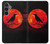 S3328 カラス赤い月 Crow Red Moon Samsung Galaxy S23 FE バックケース、フリップケース・カバー
