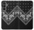 S3363 黒バンダナ Bandana Black Pattern Samsung Galaxy S23 FE バックケース、フリップケース・カバー