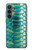 S3414 緑のヘビの鱗 グラフィックプリント Green Snake Scale Graphic Print Samsung Galaxy S23 FE バックケース、フリップケース・カバー