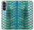 S3414 緑のヘビの鱗 グラフィックプリント Green Snake Scale Graphic Print Samsung Galaxy S23 FE バックケース、フリップケース・カバー