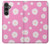 S3500 ピンクの花柄 Pink Floral Pattern Samsung Galaxy S23 FE バックケース、フリップケース・カバー