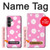 S3500 ピンクの花柄 Pink Floral Pattern Samsung Galaxy S23 FE バックケース、フリップケース・カバー
