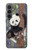 S3793 かわいい赤ちゃん雪パンダのペイント Cute Baby Panda Snow Painting Samsung Galaxy S23 FE バックケース、フリップケース・カバー