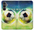 S3844 輝くサッカー サッカーボール Glowing Football Soccer Ball Samsung Galaxy S23 FE バックケース、フリップケース・カバー