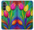 S3926 カラフルなチューリップの油絵 Colorful Tulip Oil Painting Samsung Galaxy S23 FE バックケース、フリップケース・カバー