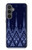 S3950 テキスタイル タイ ブルー パターン Textile Thai Blue Pattern Samsung Galaxy S23 FE バックケース、フリップケース・カバー