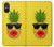S2443 楽しい パイナップルサングラス 接吻 Funny Pineapple Sunglasses Kiss Sony Xperia 5 V バックケース、フリップケース・カバー