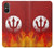 S2803 火災レッドデビル槍シンボル Fire Red Devil Spear Symbol Sony Xperia 5 V バックケース、フリップケース・カバー