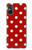 S2951 赤の水玉 Red Polka Dots Sony Xperia 5 V バックケース、フリップケース・カバー