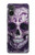 S3582 紫の頭蓋骨 Purple Sugar Skull Sony Xperia 5 V バックケース、フリップケース・カバー