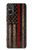 S3804 消防士メタルレッドラインフラググラフィック Fire Fighter Metal Red Line Flag Graphic Sony Xperia 5 V バックケース、フリップケース・カバー