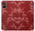 S3817 赤い花の桜のパターン Red Floral Cherry blossom Pattern Sony Xperia 5 V バックケース、フリップケース・カバー