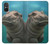 S3871 かわいい赤ちゃんカバ カバ Cute Baby Hippo Hippopotamus Sony Xperia 5 V バックケース、フリップケース・カバー